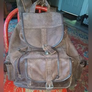 Vintage Cowhide leather backpack